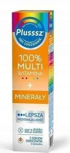 Plusssz 100% Multivitamin + Minerals x 20 effervescent tablets UK