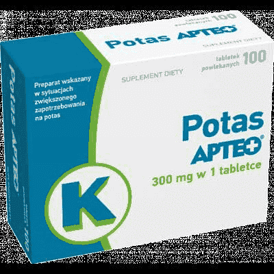 POTASSIUM Apteo 300mg x 100 tablets UK