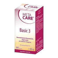 Potassium chloride, Magnesium citrate, Calcium citrate, Basic 3 capsules, META-CARE UK