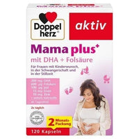 Pregnancy, breastfeeding, DOPPELHERZ Mama plus with DHA, folic acid UK