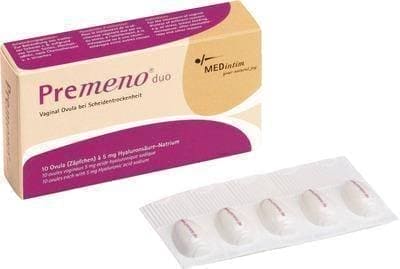 PREMENO Duo vaginal ovula 10 pc UK