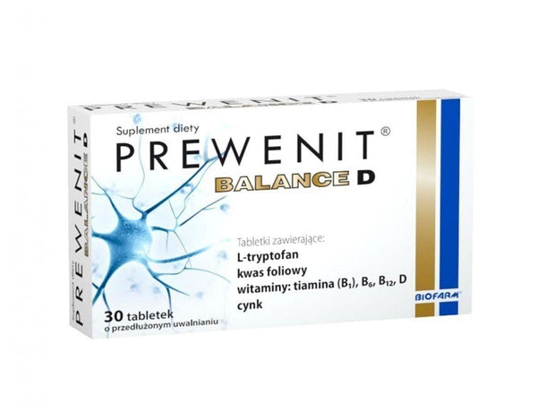Prevenit Balance D, L-tryptophan, vitamins B6 and B12, thiamine, cognitive (zinc) UK