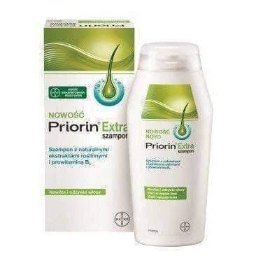 PRIORIN EXTRA shampoo with natural plant extracts and provitamin B5 200ml UK