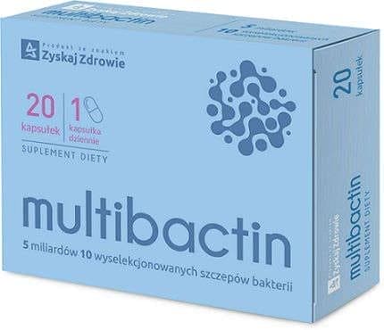 Probiotic bacteria, prebiotics - acacia fiber, inulin, Multibactin UK