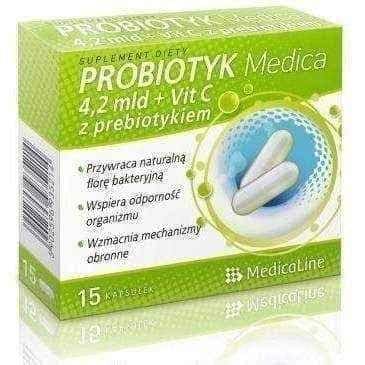 Probiotic Medica x 15 capsules, probiotic supplements UK