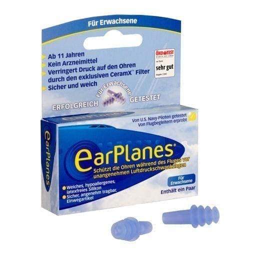 Problems with ears when flying, sinusitis, EARPLANES Adult UK