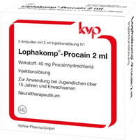 Procaine hydrochloride, LOPHAKOMP Procaine 2 ml injection solution UK