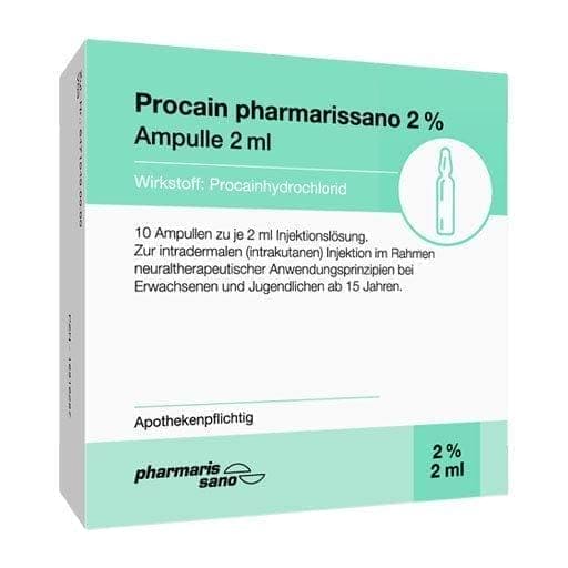 PROCAINE pharmarissano, local anesthetic, ampoules 2 ml UK