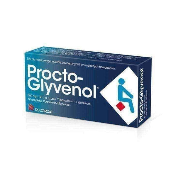 PROCTO-GLYVENOL x 10 IR suppositories, lidocaine UK