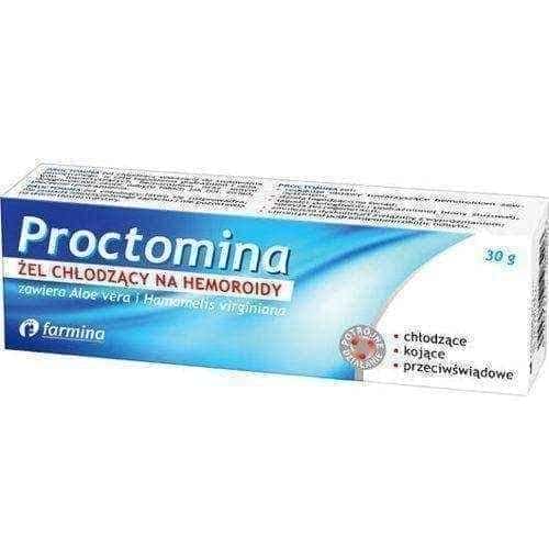 Proctomina cooling gel hemorrhoids 30g, preparation h cooling gel UK
