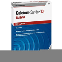 Prophylaxis, natural treatment for osteoporosis, CALCIUM SANDOZ D Osteo chewable tablets UK