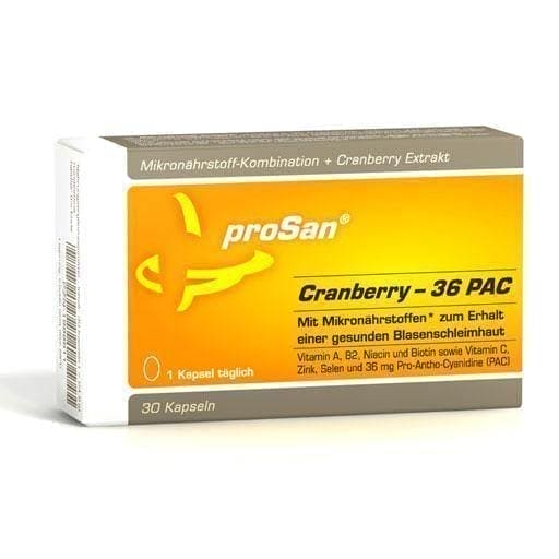 PROSAN Cranberry 36 PAC capsules 30 pc UK