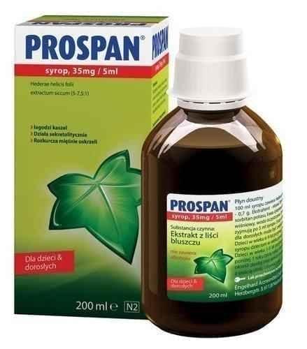 Prospan syrup, wet cough, ivy leaf extract UK