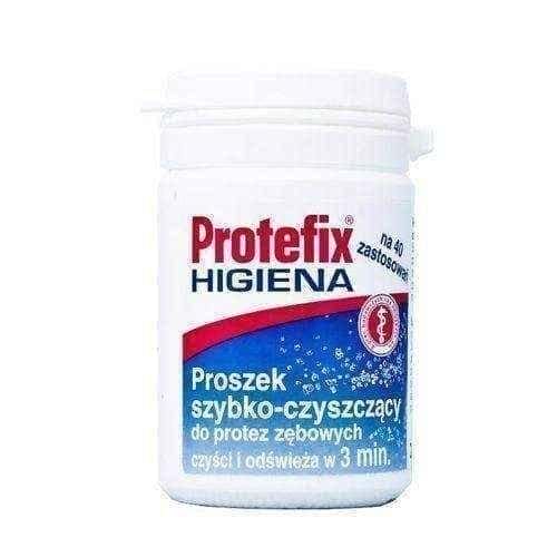 Protefix Hygiene powder fast-cleaner for dentures 80g UK