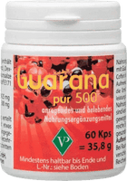 PURE GUARANA extract 500 capsules, caffeine UK