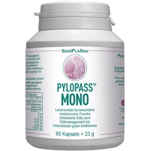 PYLOPASS MONO 200 mg for Helicobacter pylori caps. 60 pcs UK