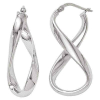 Quality Gold Sterling Silver Polished Twisted Hoop Earrings UK