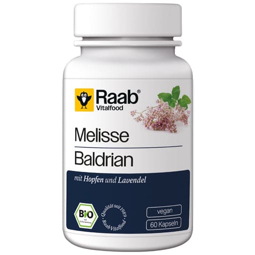 RAAB Vitalfood Lemon Balm Valerian Capsules UK