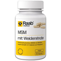 RAAB Vitalfood MSM with willow bark capsules UK