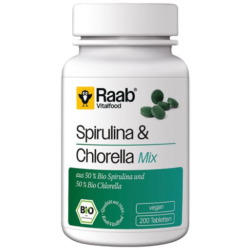 RAAB Vitalfood Spirulina+Chlorella Organic Tablets UK