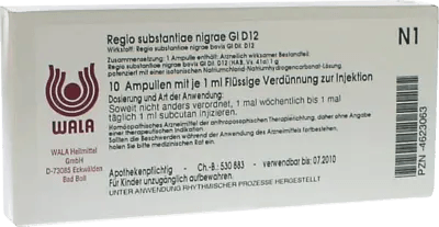 REGIO substantiae nigrae GL D 12 ampoules UK