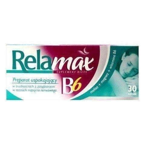 RELAMAX B6 x 30 tablets states of nervous tension - difficulty sleeping UK