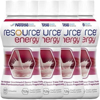 RESOURCE Energy strawberry- raspberry 4X200 ml niacin, pantothenic acid, B6 UK