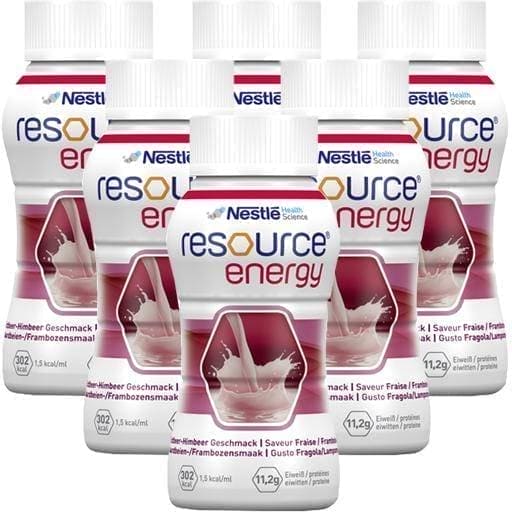 RESOURCE Energy strawberry- raspberry 6X4X200 ml vitamins and minerals UK