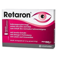 Retaron, DHA, chokeberry capsules, eye vitamins UK