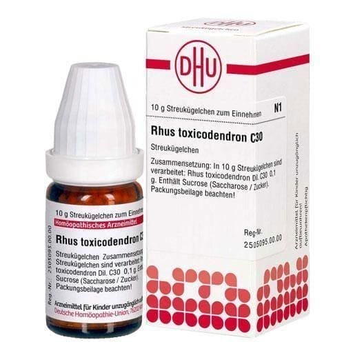RHUS TOXICODENDRON C 30 skin irritations, rheumatic pains UK