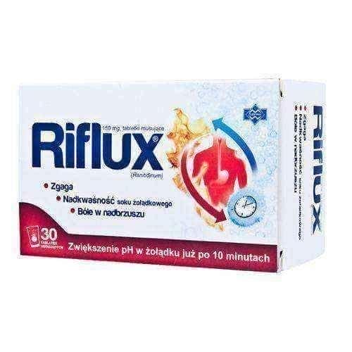 RIFLUX 0.15 x 30 tabl. stomach ulcer, ulcer treatment UK
