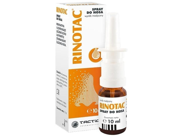 Rinotac nasal spray, colds, allergic rhinitis, isopropyl myristate, bergamot, clove oil UK