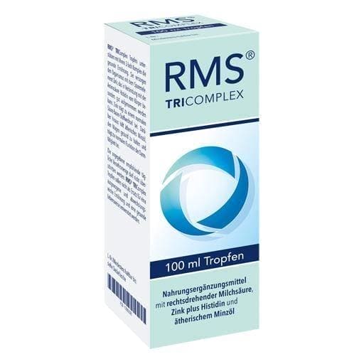 RMS triComplex drops 100 ml lactic acid, duo zinc + histidine, peppermint oil UK