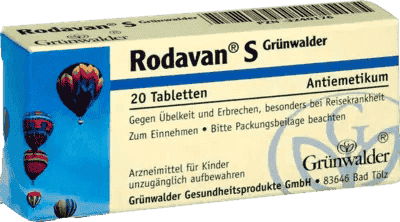 RODAVAN S, dimenhydrinate - Vomiting, vomit emoji - Motion sickness UK