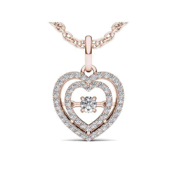 Rose Gold Heartbeat Necklace UK