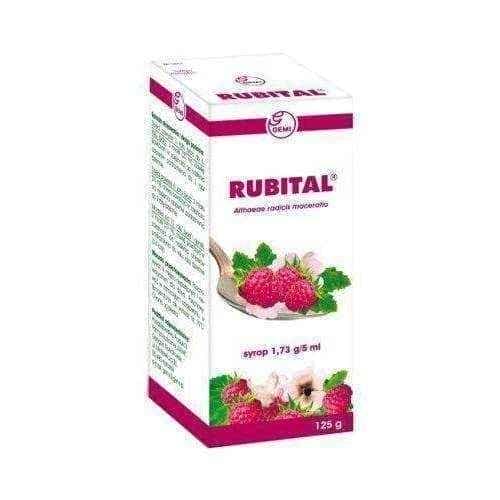 RUBITAL syrup 125ml - Raspberry, 6+ sore throat remedies UK
