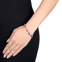 Ruby bracelet sterling silver UK