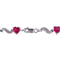 Ruby bracelet sterling silver UK