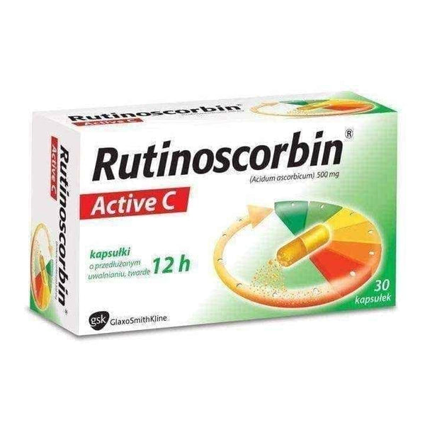 Rutinoscorbin Active C x 30 capsules, ascorbic acid UK
