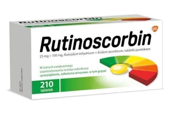 Rutinoscorbin x 210 tablets, vitamin C (ascorbic acid) UK