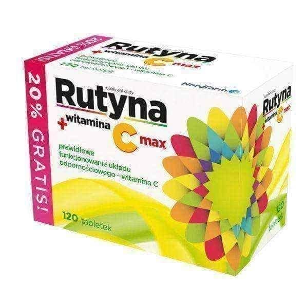 RUTYNA (rutin) + vitamin C max x 120 tablets UK