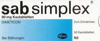 SAB simplex chewable tablets 50 pc simeticone UK