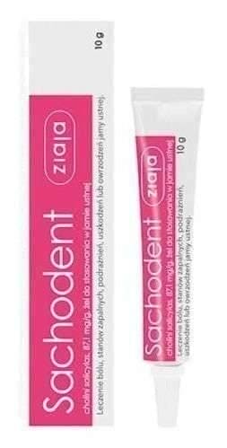 Sachodent gel for use in the mouth 10g pain, damage, irritation and ulceration UK