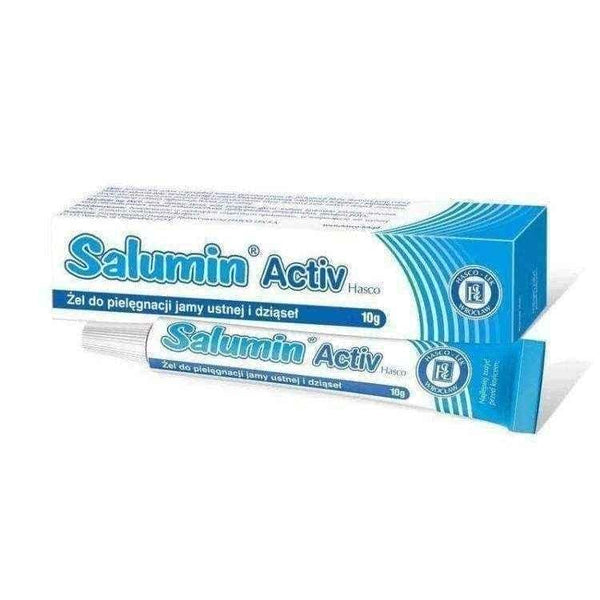 SALUMIN Activ gel 10g gums inflammation, gum disease, paradontoza UK