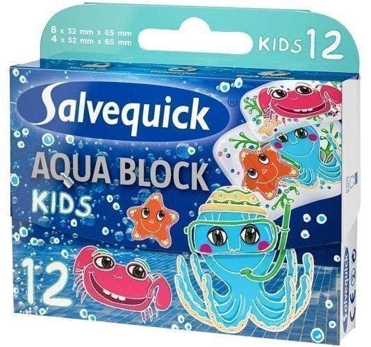 Salvequick Aqua Block Kids Slices x 12 UK