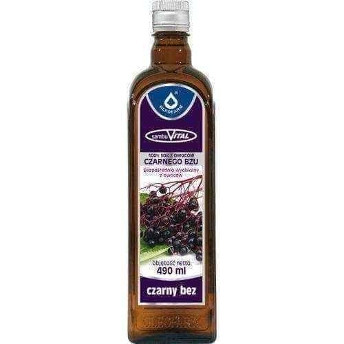 SAMBUVITAL 100% fruit juice elderberry 490ml UK