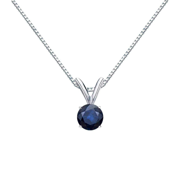 Sapphire Solitaire Necklace UK