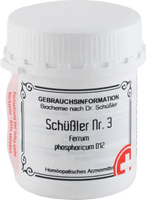 Schussler's salt № 3 Ferrum phosphoricum D12 200 tablets UK