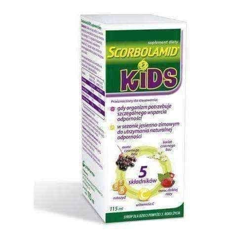 SCORBOLAMID KIDS syrup 115ml, immune system booster UK