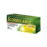 SCORBOLAMID x 20 dragee fever and pain associated with colds or flu, headaches, neuralgia. UK